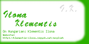 ilona klementis business card